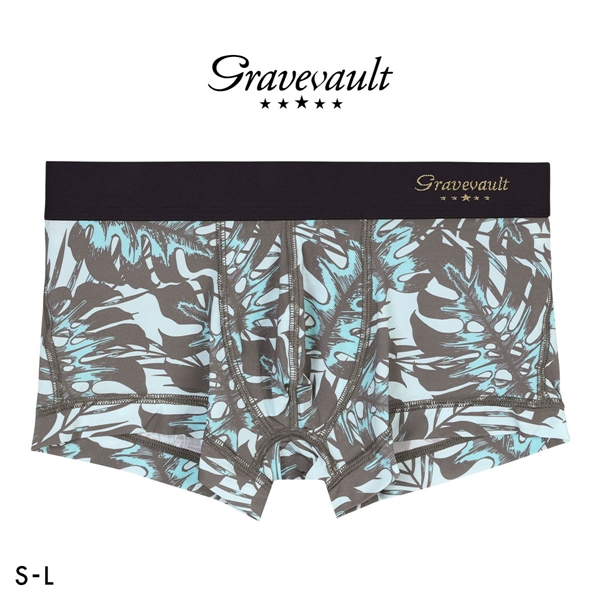 グレイブボールト monstera leaf ローライズ ボクサーパンツ メンズ 前とじ S M L Gravevault
