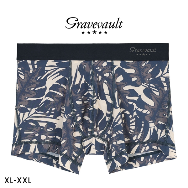 グレイブボールト monstera leaf ショートボクサー メンズ ボクサーパンツ 前とじ XL XXL 大きいサイズ Gravevault