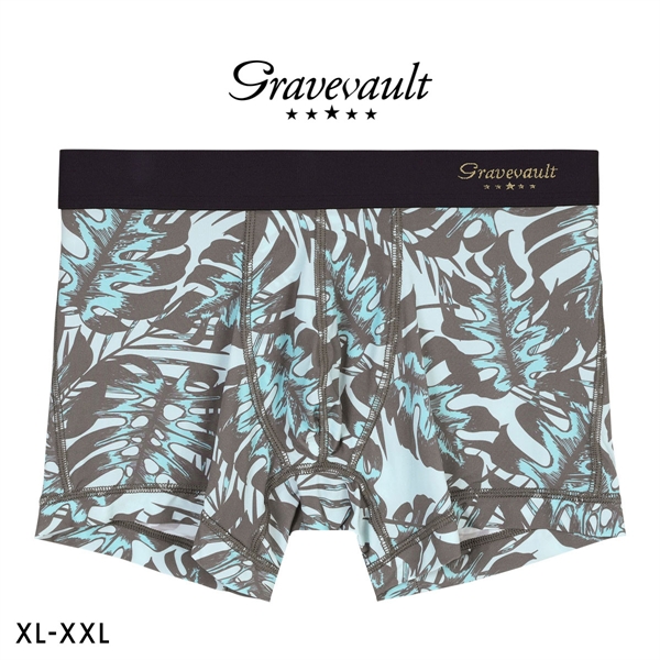 グレイブボールト monstera leaf ショートボクサー メンズ ボクサーパンツ 前とじ XL XXL 大きいサイズ Gravevault