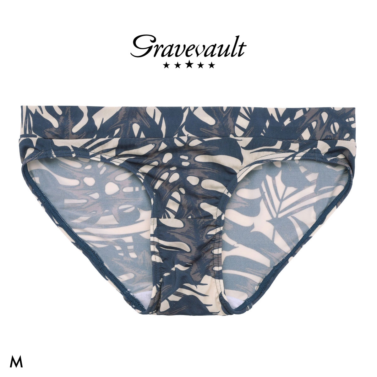 グレイブボールト monstera leaf ビキニショーツ レディース スタンダード ペア Gravevault(NV-ネイビー-M)