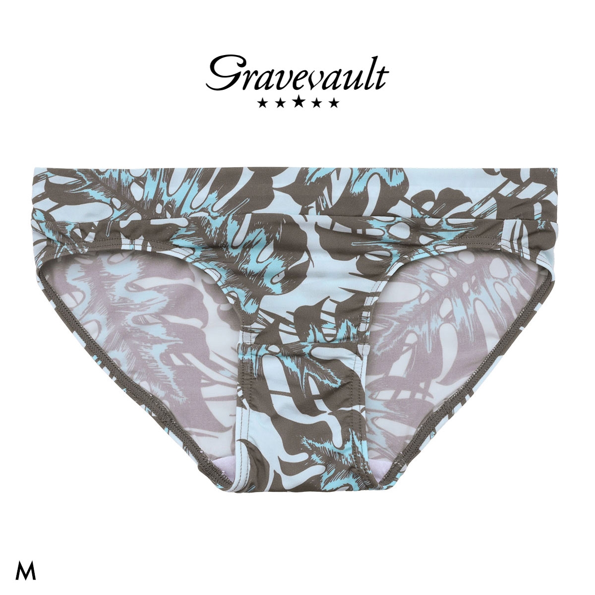 グレイブボールト monstera leaf ビキニショーツ レディース スタンダード ペア Gravevault(BR-ブラウン-M)
