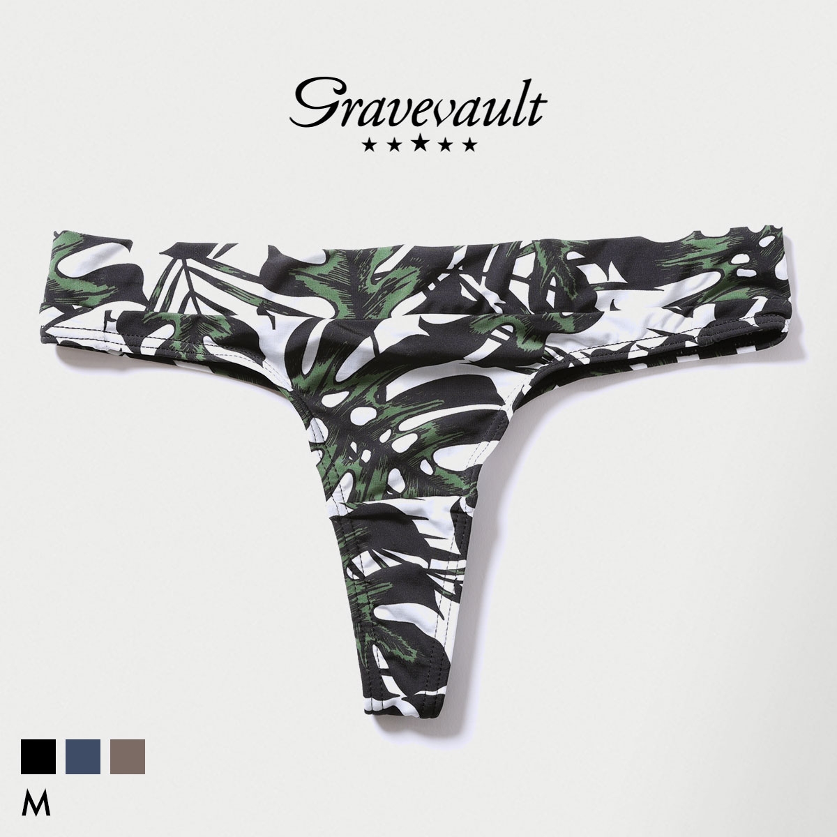 グレイブボールト monstera leaf Thong Tショーツ レディース ソング タンガ ペア Gravevault