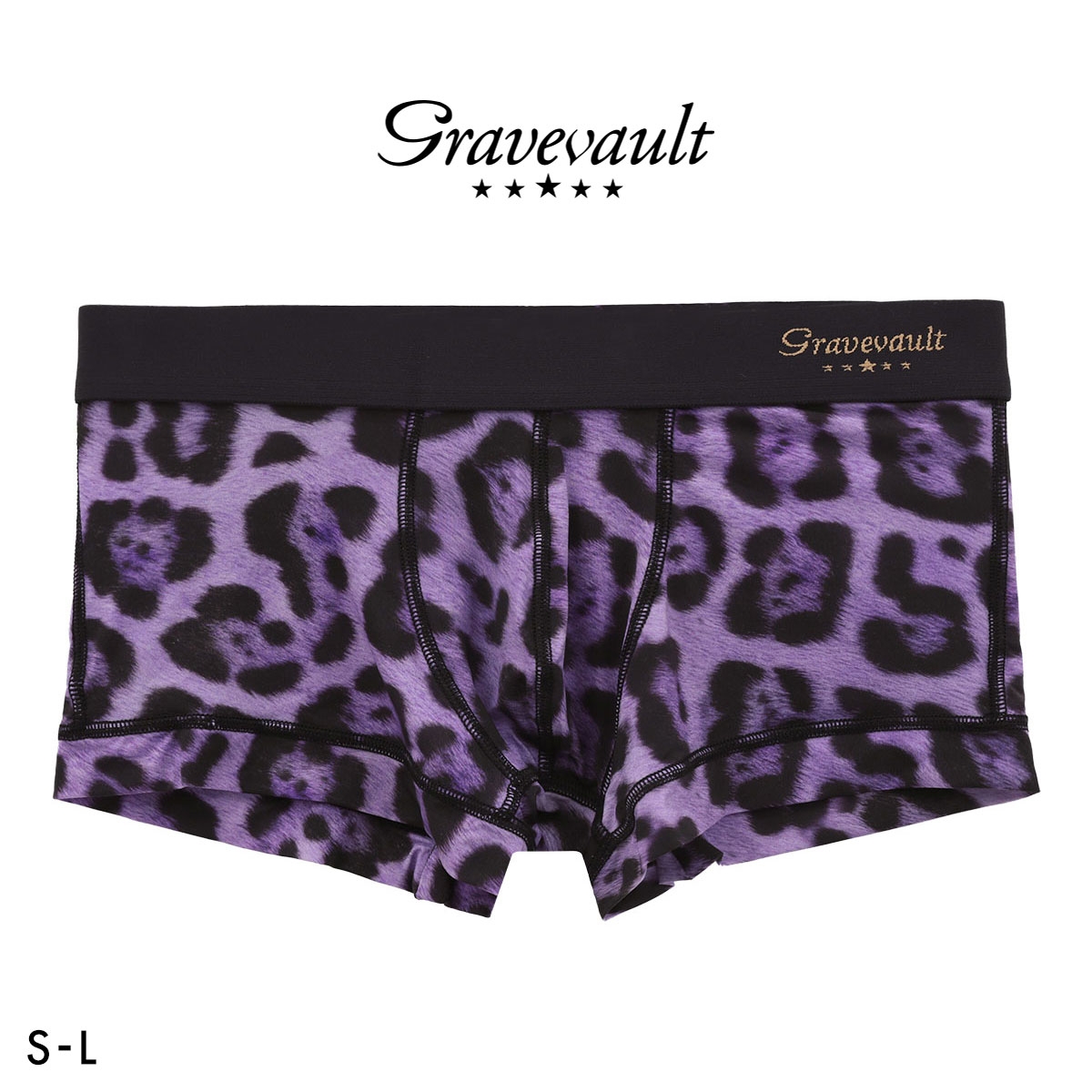 グレイブボールト Jaguar ローライズ ボクサーパンツ メンズ 前とじ S M L Gravevault(PU-パープル-S)