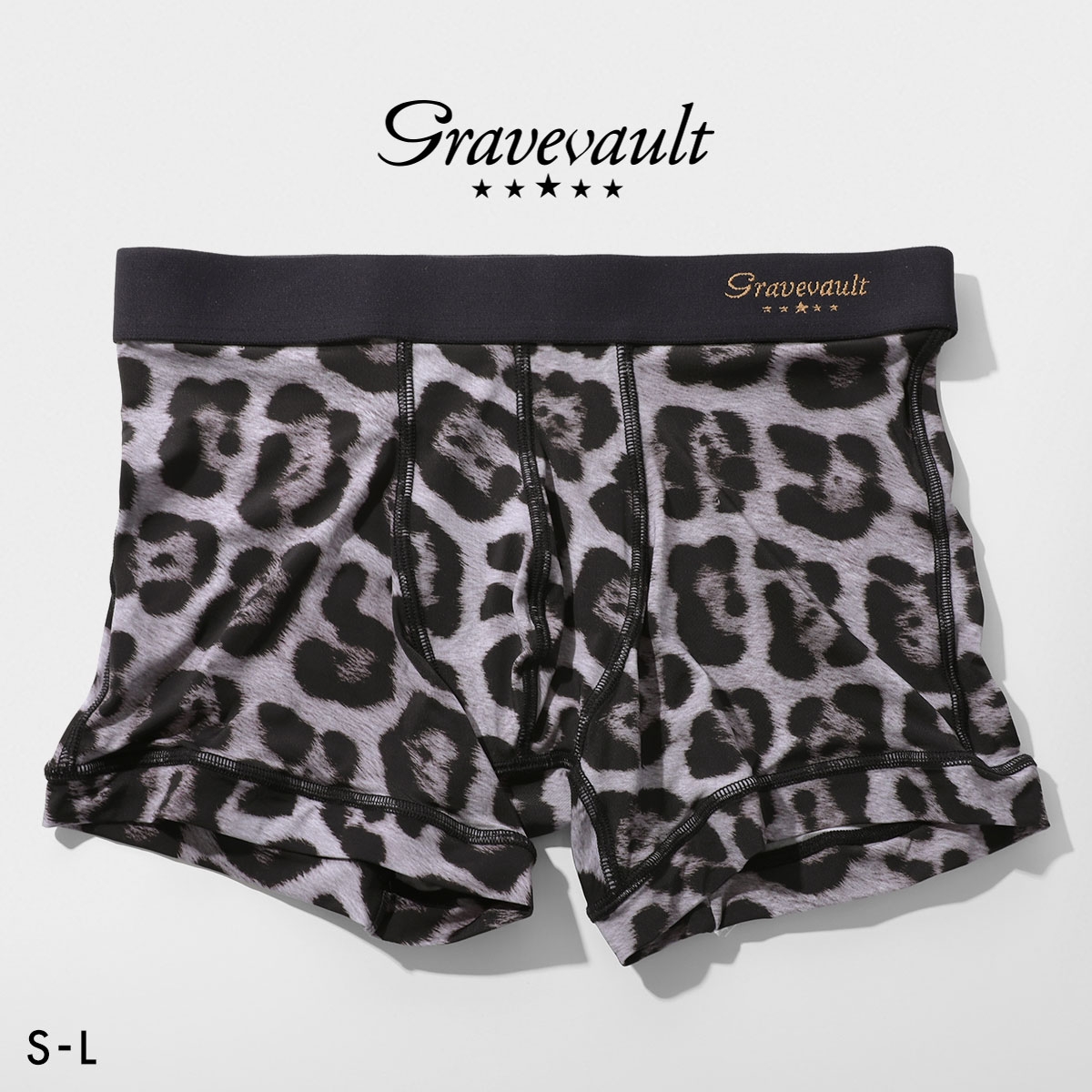 グレイブボールト Jaguar ショートボクサー メンズ ボクサーパンツ 前とじ S M L Gravevault(GY-グレー-S)