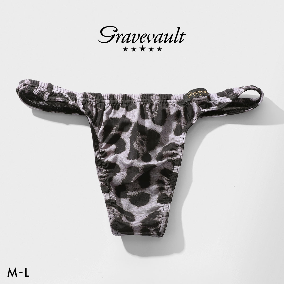 グレイブボールト Jaguar Tバック ビキニ メンズ 前とじ M L Gravevault(GY-グレー-M)