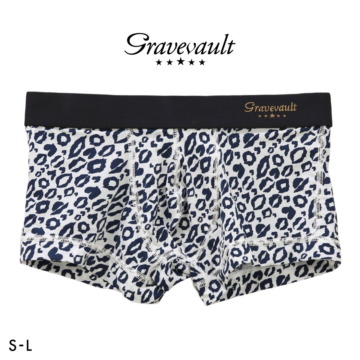 グレイブボールト LIP MARKS ローライズ ボクサーパンツ メンズ 前とじ S M L Gravevault(NV-ネイビー-S)