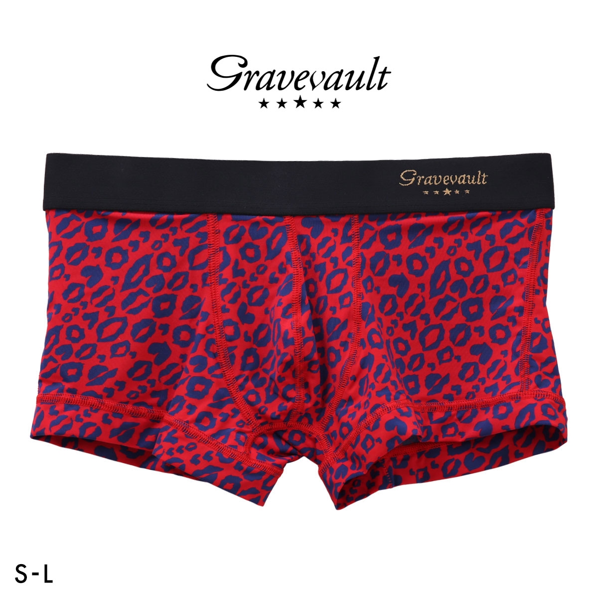 グレイブボールト LIP MARKS ローライズ ボクサーパンツ メンズ 前とじ S M L Gravevault(BU-ブルー-S)