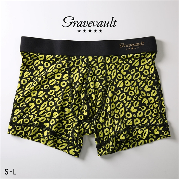 グレイブボールト LIP MARKS ショートボクサー メンズ ボクサーパンツ 前とじ S M L Gravevault