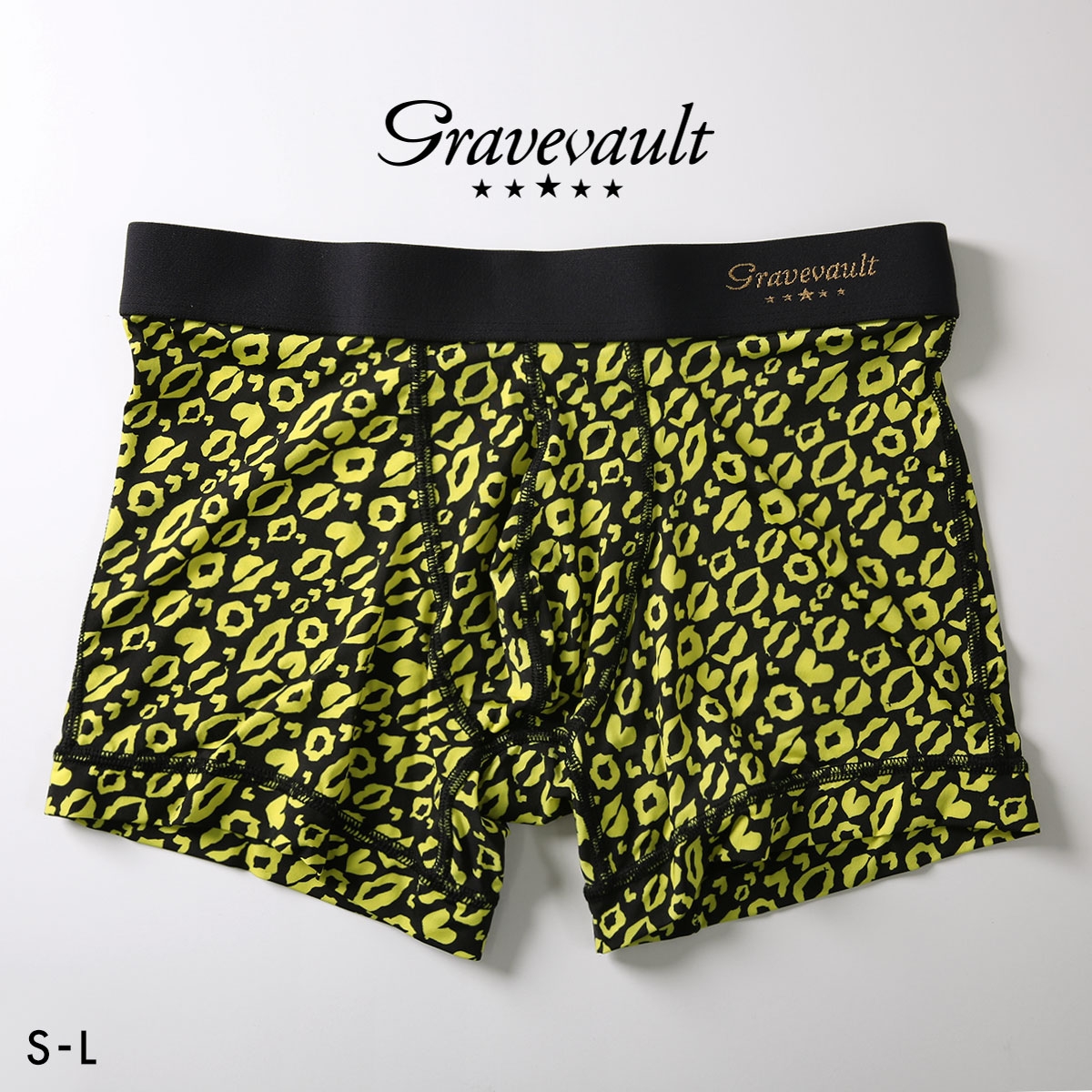 グレイブボールト LIP MARKS ショートボクサー メンズ ボクサーパンツ 前とじ S M L Gravevault