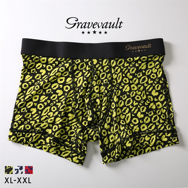 グレイブボールト LIP MARKS ショートボクサー メンズ ボクサーパンツ メンズ 前とじ 大きいサイズ XL XXL Gravevault