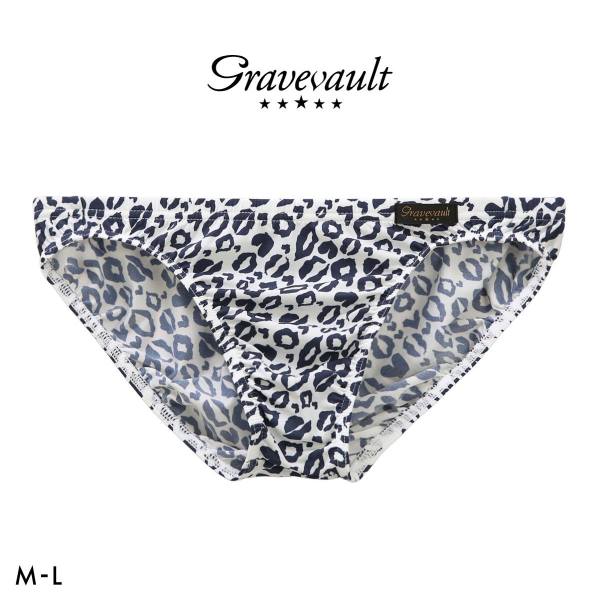 グレイブボールト LIP MARKS フルバック ビキニ メンズ ブリーフ 前とじ M L Gravevault(NV-ネイビー-M)