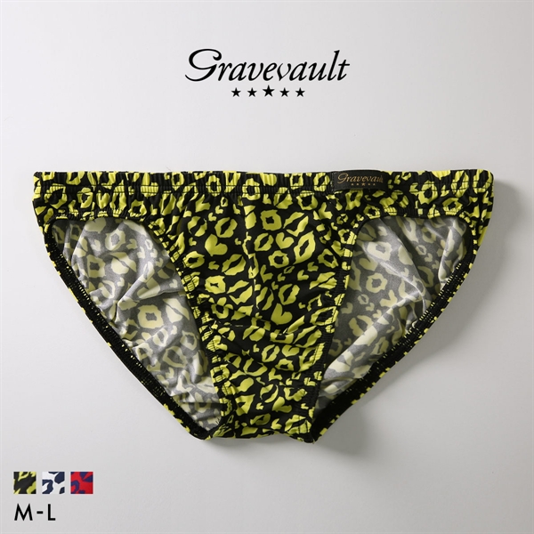 グレイブボールト LIP MARKS フルバック ビキニ メンズ ブリーフ 前とじ M L Gravevault