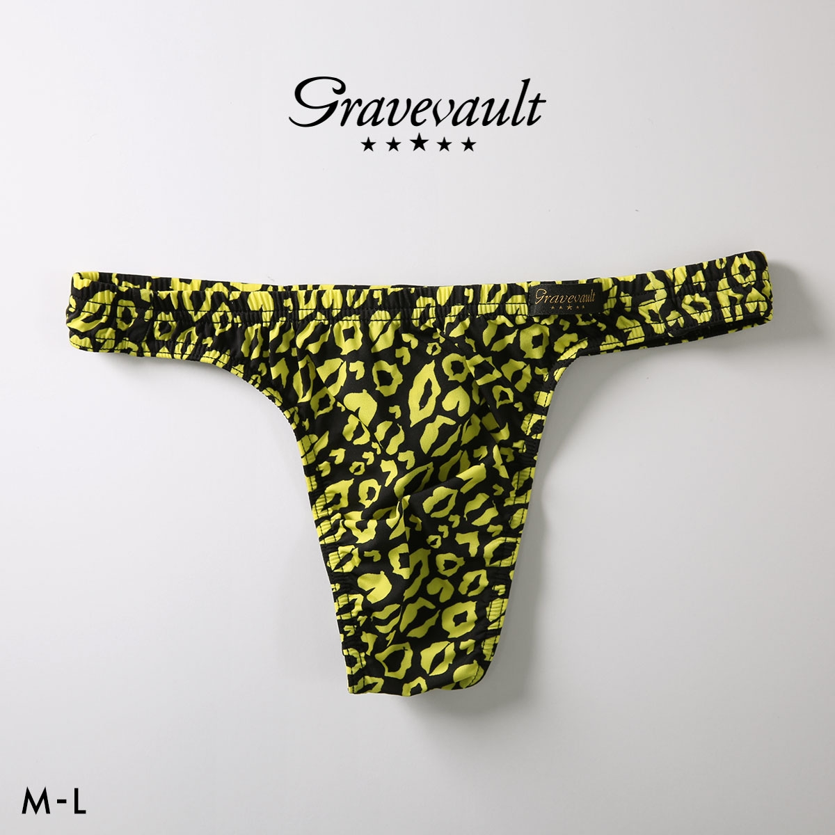グレイブボールト LIP MARKS Tバック ビキニ メンズ 前とじ M L Gravevault(YE-イエロー-M)