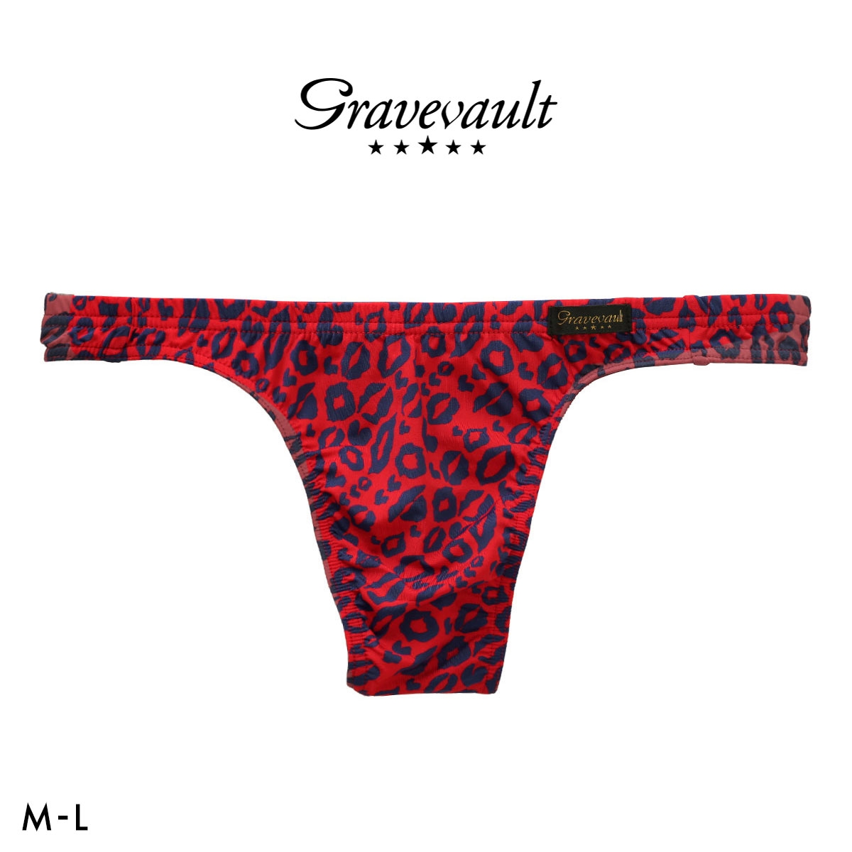 グレイブボールト LIP MARKS Tバック ビキニ メンズ 前とじ M L Gravevault(BU-ブルー-M)