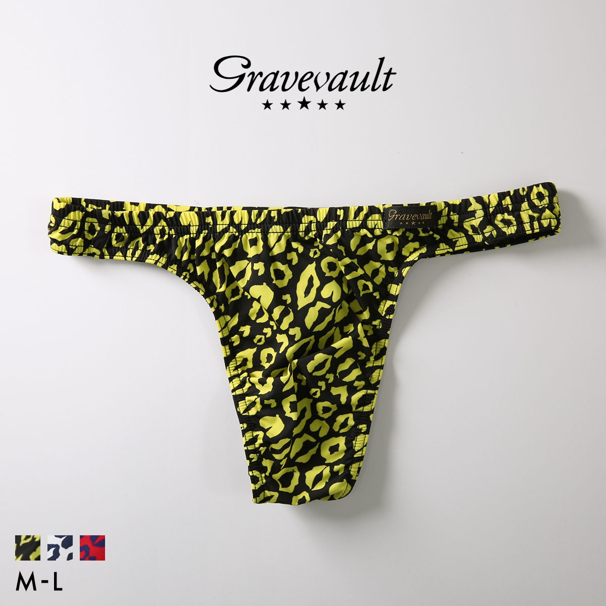 グレイブボールト LIP MARKS Tバック ビキニ メンズ 前とじ M L Gravevault