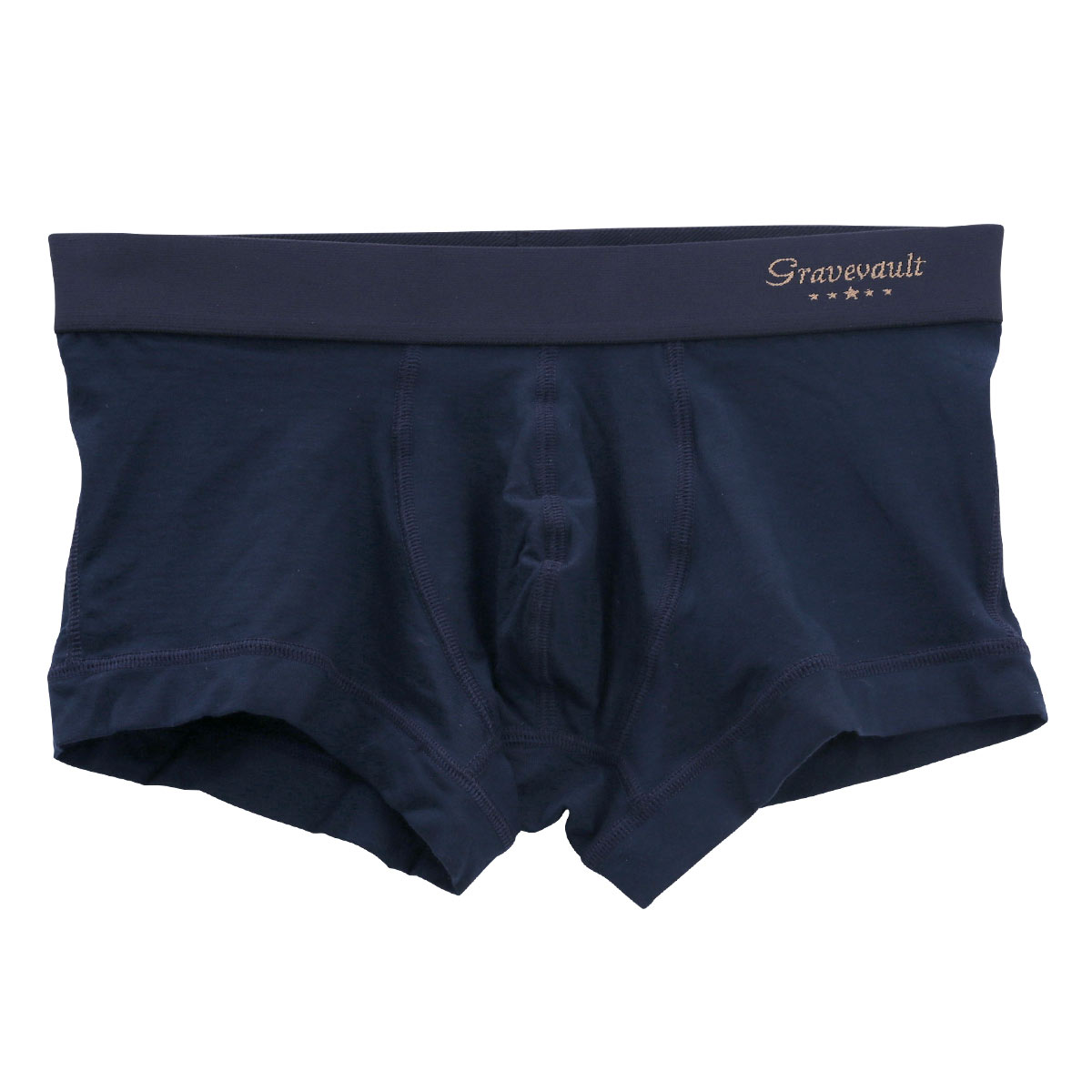 グレイブボールトGravevault × SHIROHATO 別注 naturale due ローライズ ボクサーパンツ メンズ S M L 天然素材(NV-ネイビー-S)