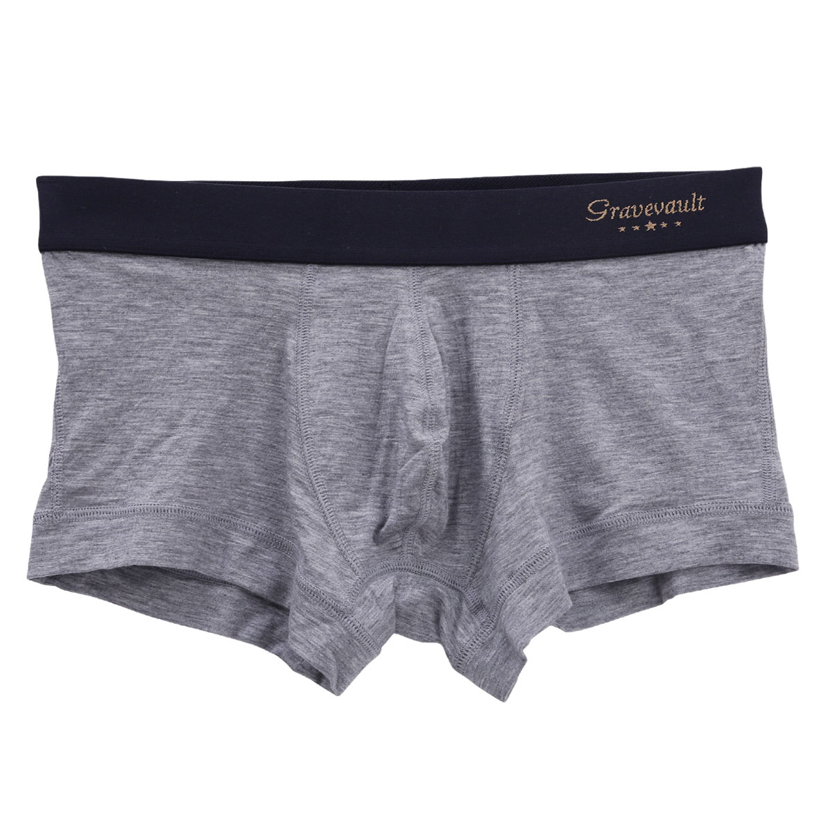 グレイブボールトGravevault × SHIROHATO 別注 naturale due ローライズ ボクサーパンツ メンズ S M L 天然素材(GY-グレー-S)