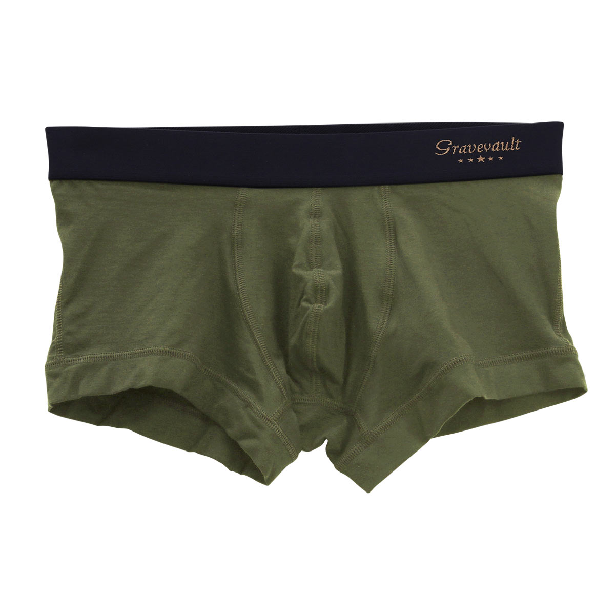 グレイブボールトGravevault × SHIROHATO 別注 naturale due ローライズ ボクサーパンツ メンズ S M L 天然素材(OV-オリーブ-S)