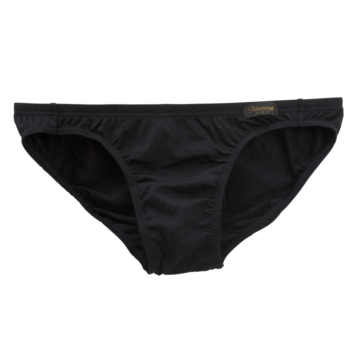 グレイブボールトGravevault × SHIROHATO 別注 naturale due フルバック ビキニ ブリーフ メンズ M L 天然素材(BK-ブラック-M)