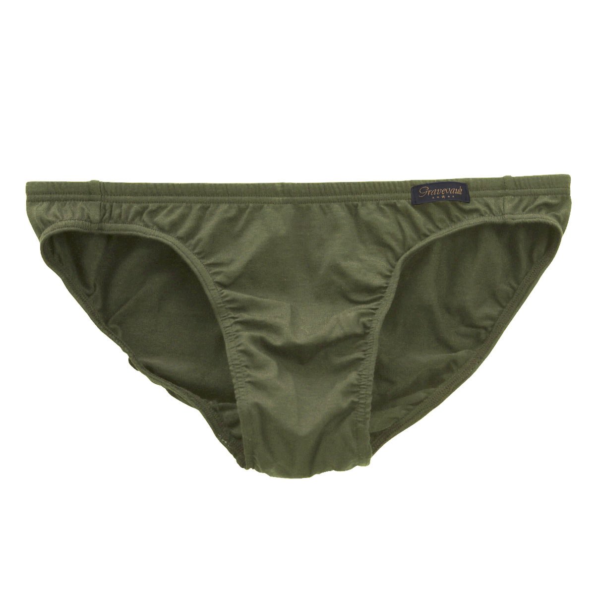 グレイブボールトGravevault × SHIROHATO 別注 naturale due フルバック ビキニ ブリーフ メンズ M L 天然素材(OV-オリーブ-M)