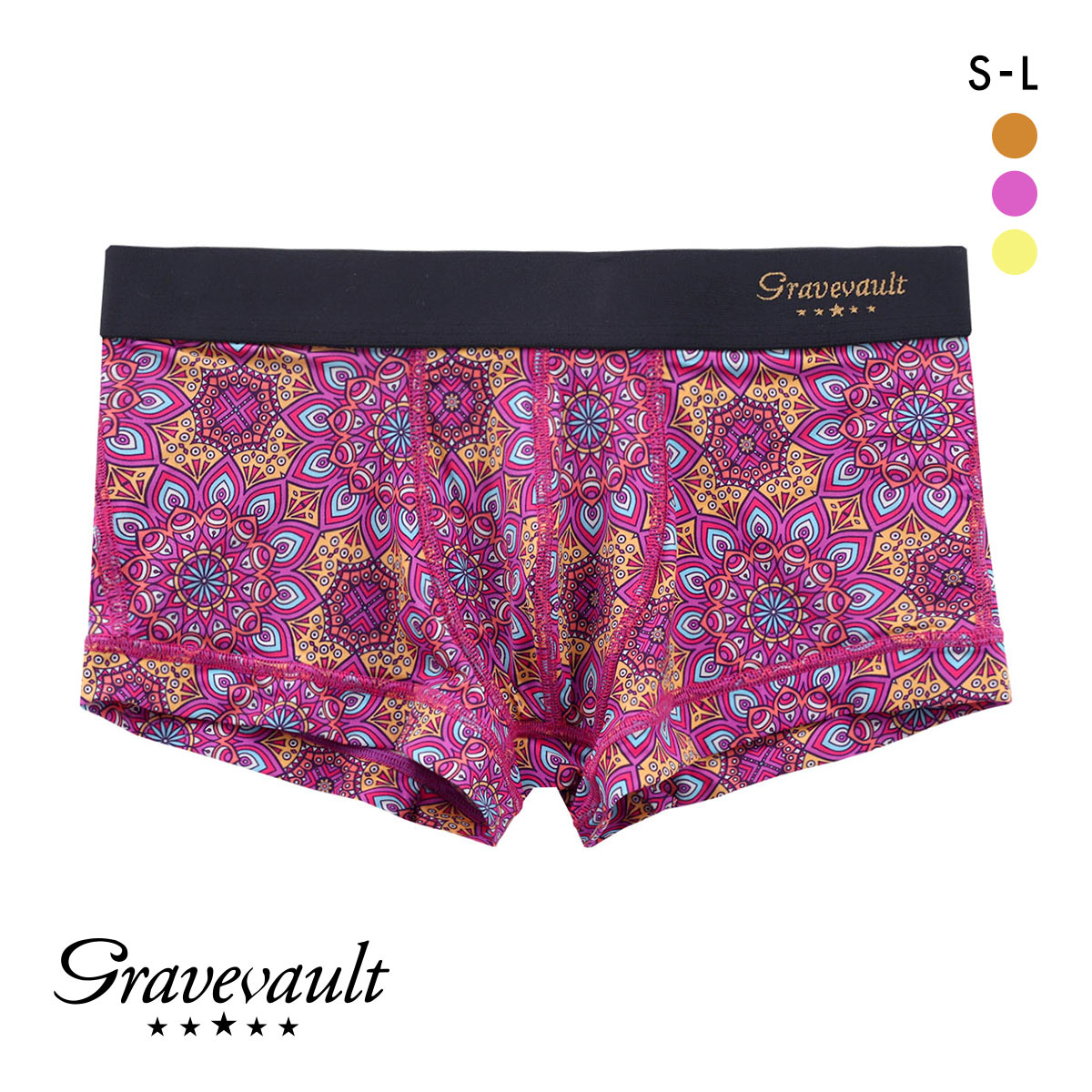 グレイブボールトGravevault×CLOUDY I Like You Just the way You are ローライズ ボクサーパンツ SML 3061141 前とじ(PI-ピンク-S)