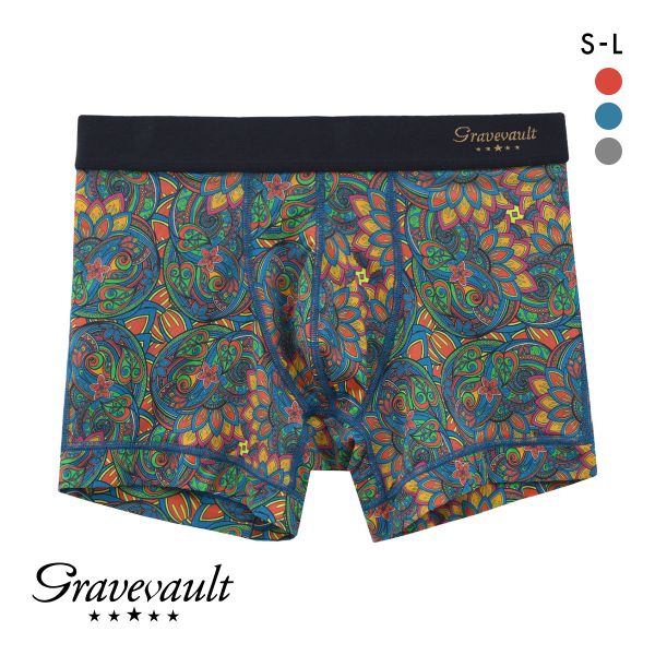 グレイブボールト Gravevault×CLOUDY FLORATICA ショート ボクサーパンツ SML 前とじ クラウディコラボ 日本製 メンズ 国産