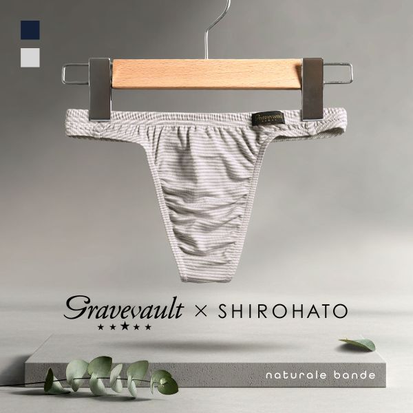 グレイブボールトGravevault × SHIROHATO 別注 naturale bande Tバック ビキニ メンズ M L