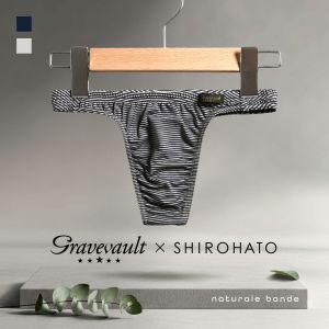 グレイブボールトGravevault × SHIROHATO 別注 naturale bande Tバック ビキニ メンズ M L 天然素材
