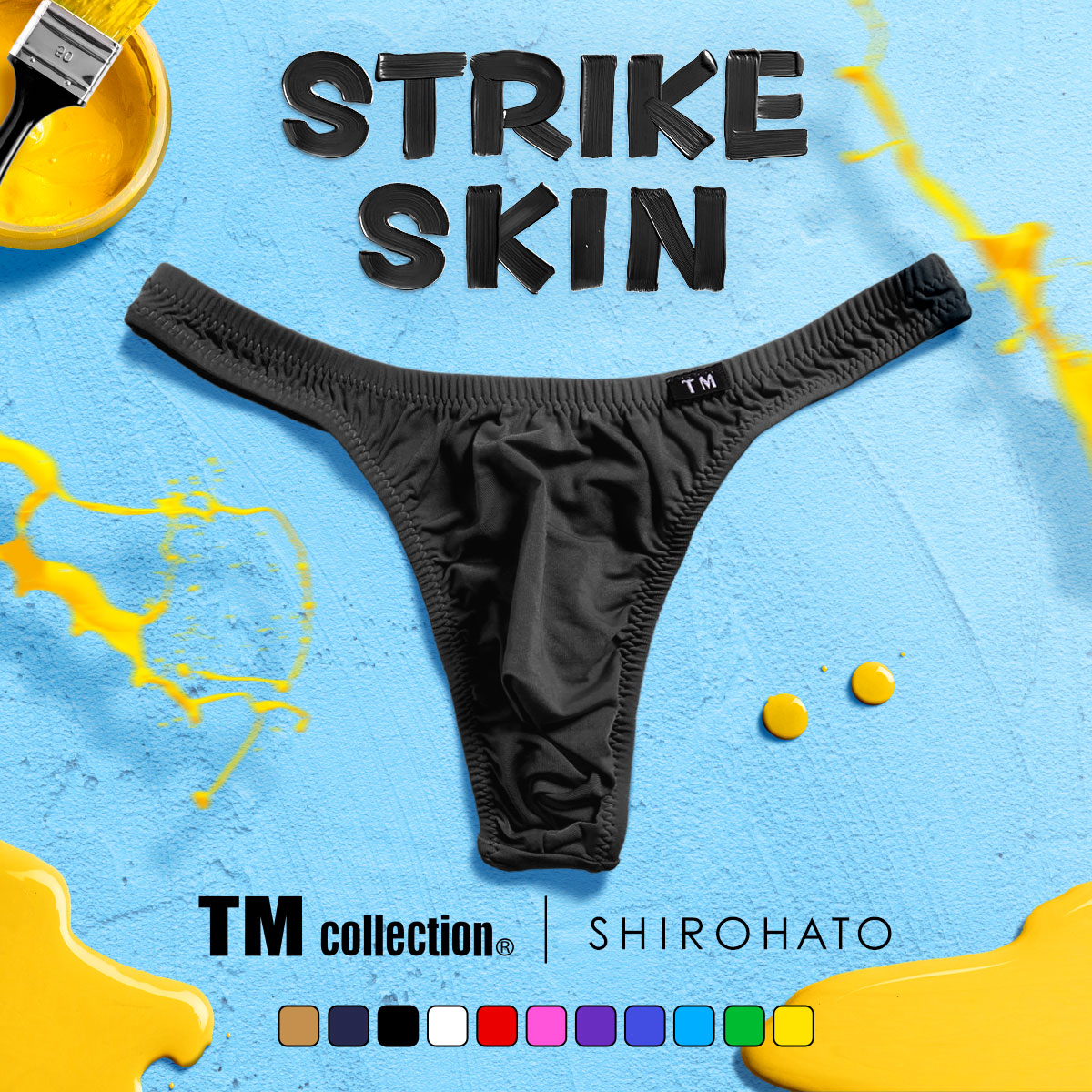 ティーエム コレクション TM collection × SHIROHATO コラボ STRIKESKIN ビキニ ブリーフ Tバック もっこりスタイル M L LL