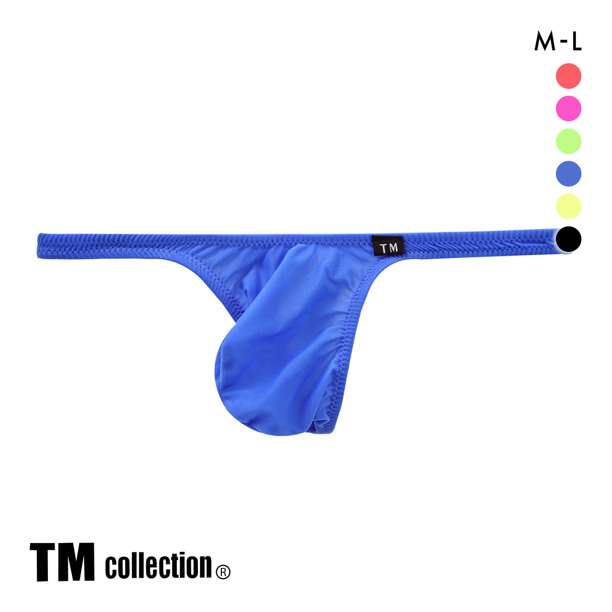 ティーエム コレクション TM collection NewT2M2 3Dコンパクト Tバック ML ビキニ メンズ タンガ ソング(BU-ブルー-M)
