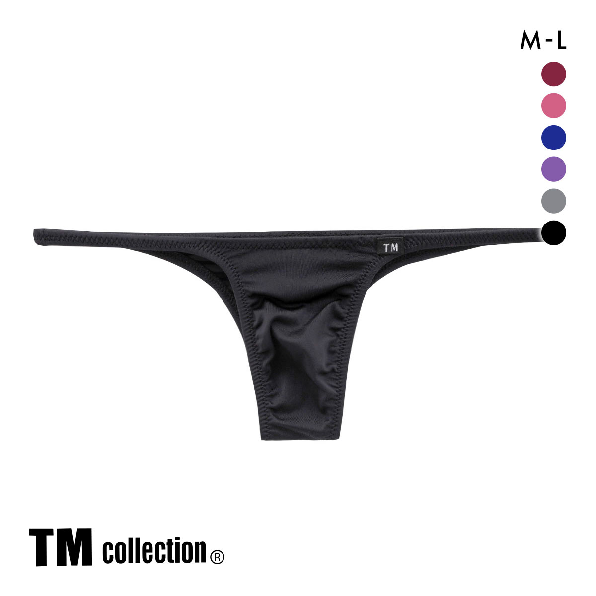 ティーエム コレクション TM collection Shinysmooth ハギナシシャープ ハーフバック ハイライズ ML メンズ ビキニ ブリーフ セクシー(BK-ブラック-M)
