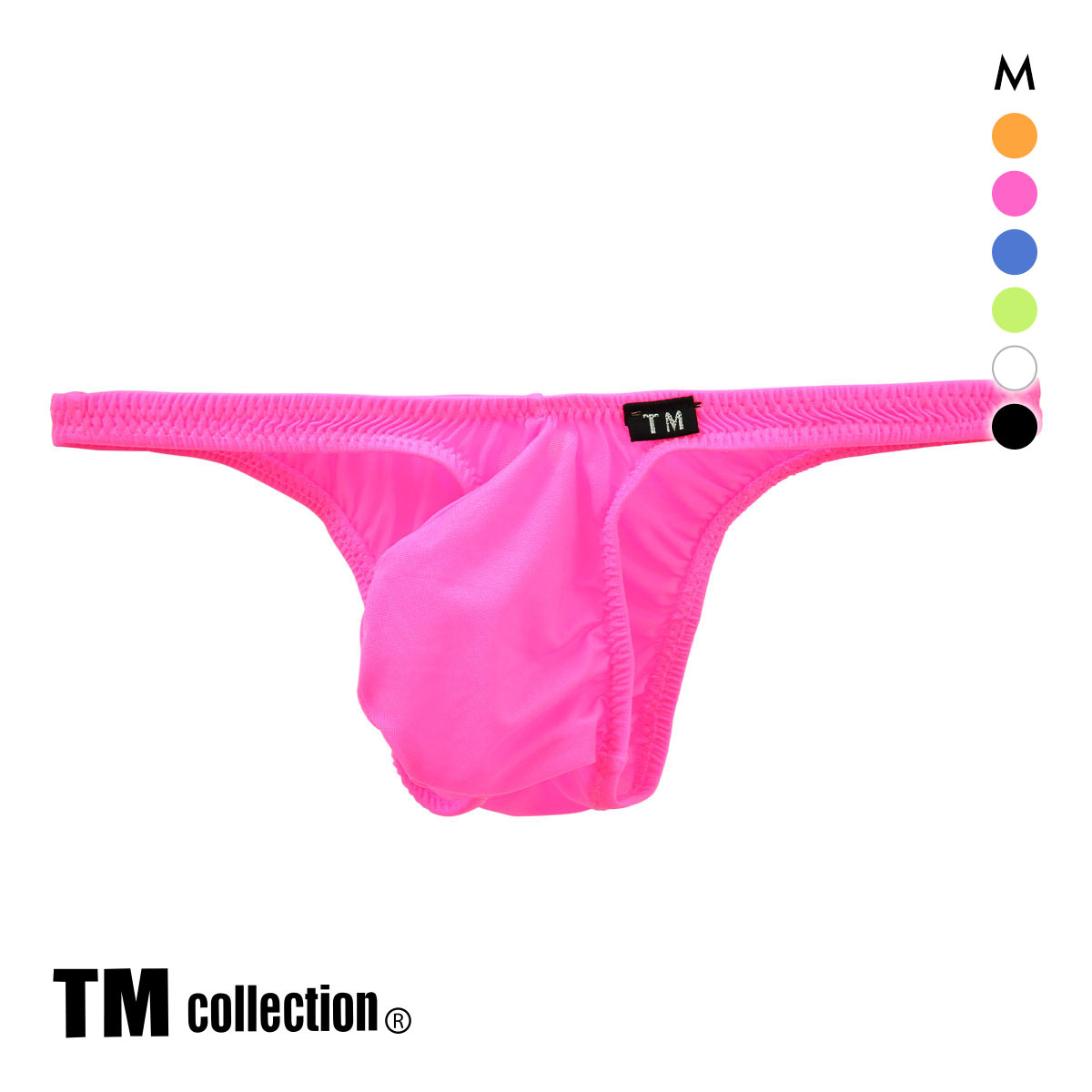 ティーエム コレクション TM collection Clearskin 極小もっこりスタイル ハーフバック M 透け メンズ ビキニ ブリーフ セクシー 前閉じ(PI-ピンク-M)