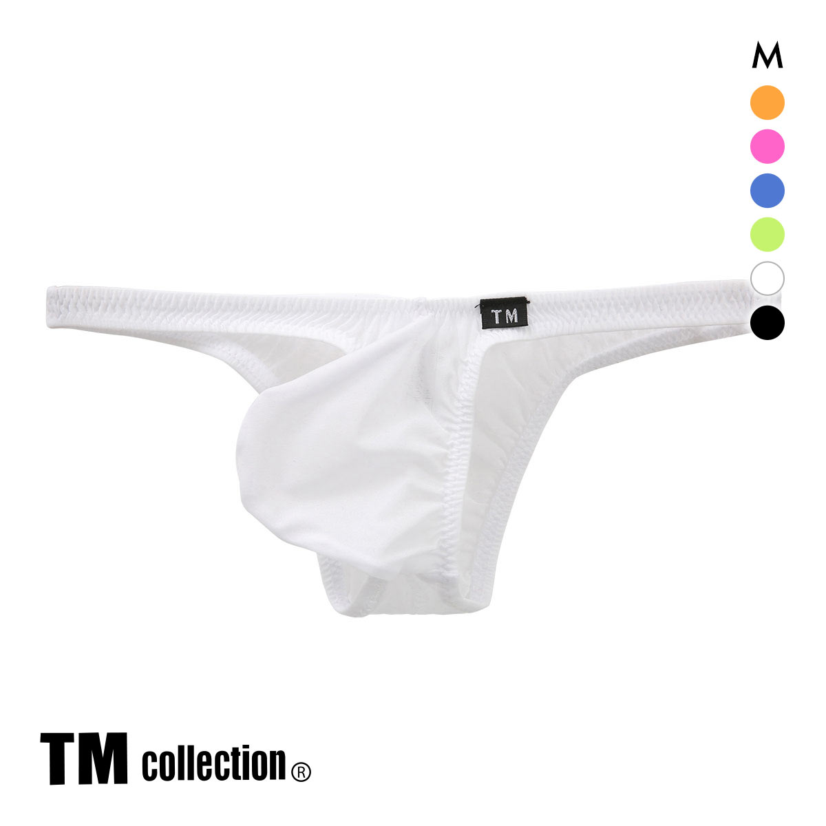 ティーエム コレクション TM collection Clearskin 極小もっこりスタイル ハーフバック M 透け メンズ ビキニ ブリーフ セクシー 前閉じ(WH-ホワイト-M)