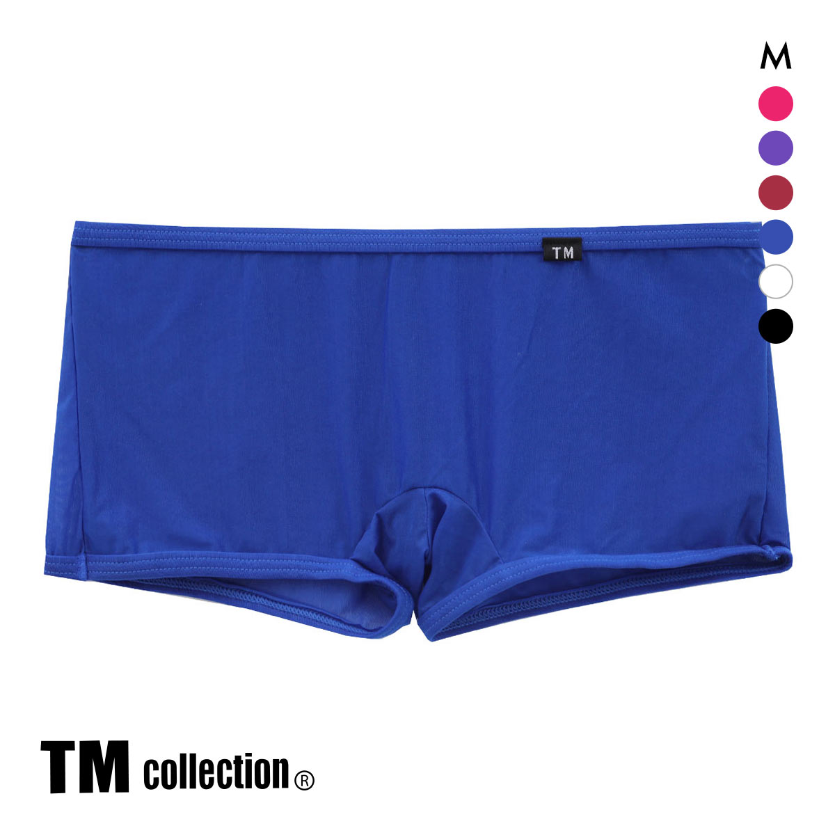 ティーエム コレクション TM collection Clearskin フラットローライズ ボクサー ML 透け メンズ セクシー 前閉じ(NV-ネイビー-M)