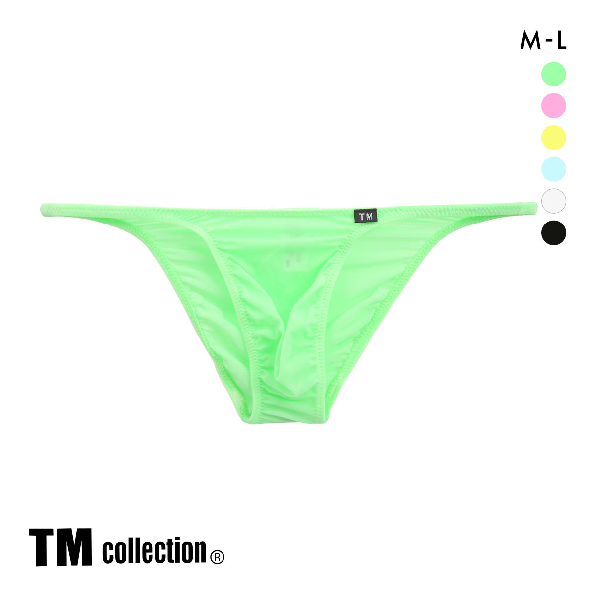 ティーエム コレクション NewT2M2 ハギ無しシャープ comfort candycolor ハーフバック ML ビキニ メンズ TM collection(GR-グリーン-M)