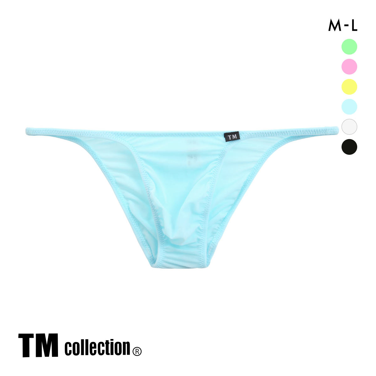 ティーエム コレクション NewT2M2 ハギ無しシャープ comfort candycolor ハーフバック ML ビキニ メンズ TM collection(SX-サックス-M)