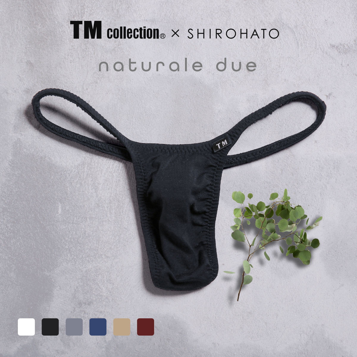 ティーエムコレクション TM collection×Gravevault×SHIROHATO トリプルコラボ naturale due ハギ無しシャープ Tバック メンズ(NV-ネイビー-M)