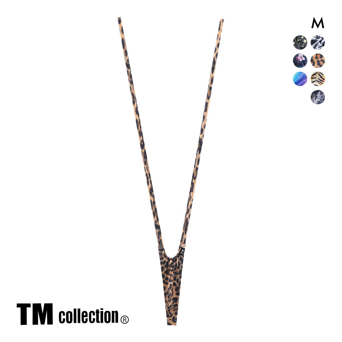 ティーエム コレクション YKS Variety of patterns もっこりシャープ サスペンダー Tバック M メンズ ビキニ ブリーフ セクシー(LEO-ヒョウ-M)