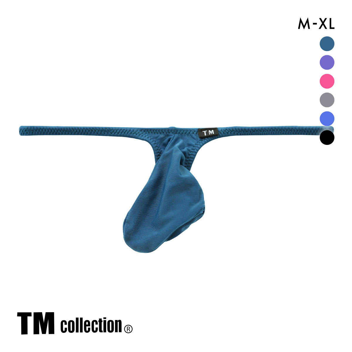 ティーエム コレクション NewT2M2 JUST IMPACT Tバック M-XL 透け モッコリ バルジ セクシー ビキニ メンズ TM collection(BG-ブルーグリーン-M)
