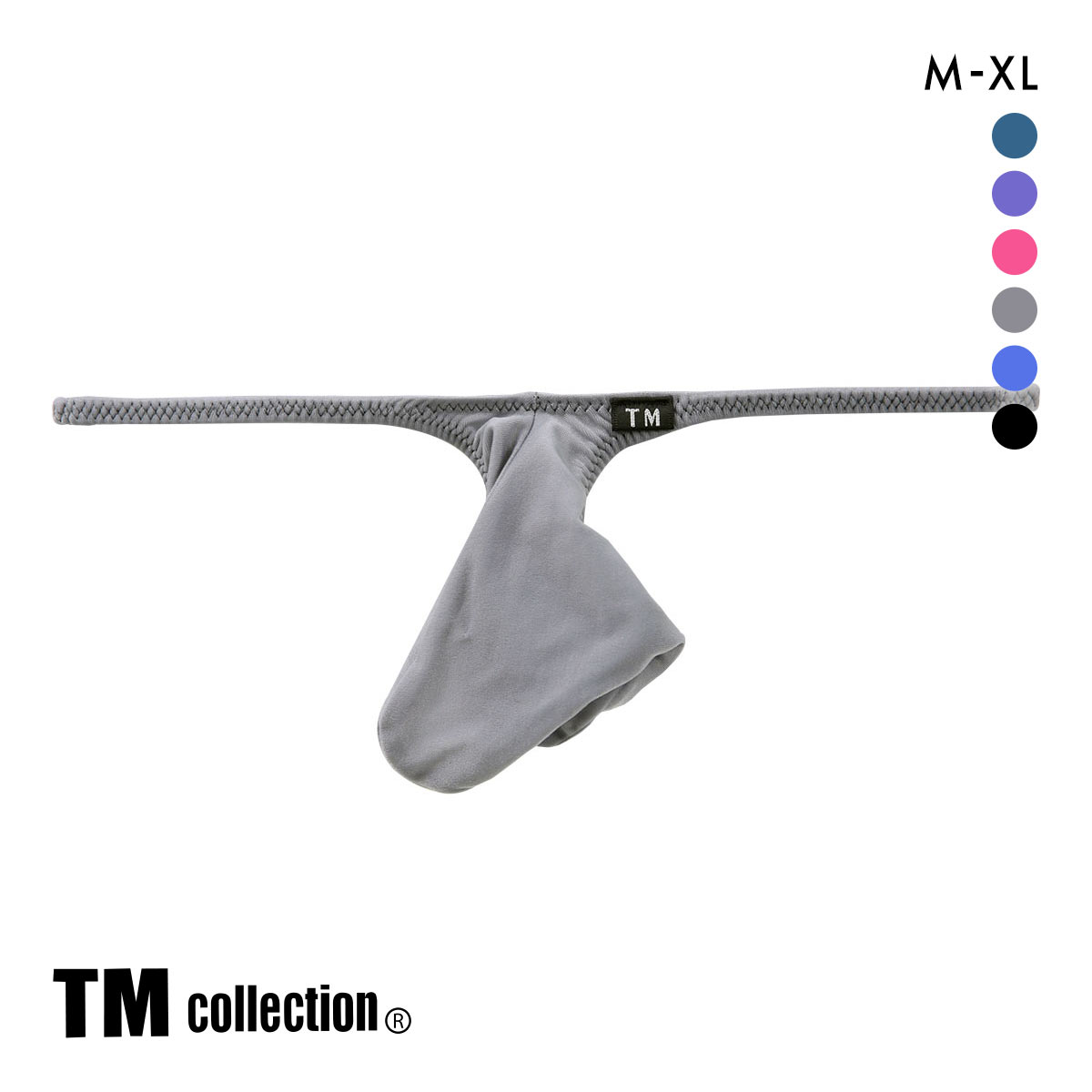 ティーエム コレクション NewT2M2 JUST IMPACT Tバック M-XL 透け モッコリ バルジ セクシー ビキニ メンズ TM collection(GY-グレー-M)