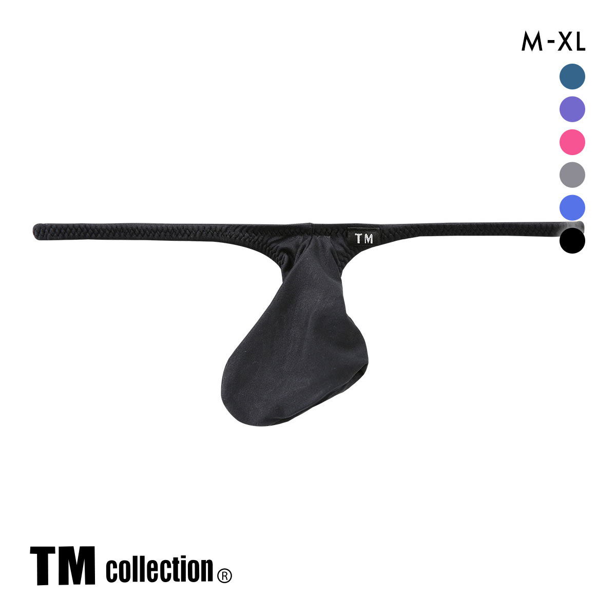 ティーエム コレクション NewT2M2 JUST IMPACT Tバック M-XL 透け モッコリ バルジ セクシー ビキニ メンズ TM collection(BK-ブラック-M)
