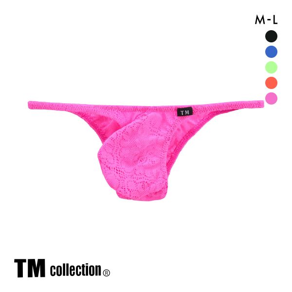 ティーエム コレクション Soft woolly lace もっこりシャープ ハーフバック ML メンズ 前とじ ビキニ 日本製 TM collection