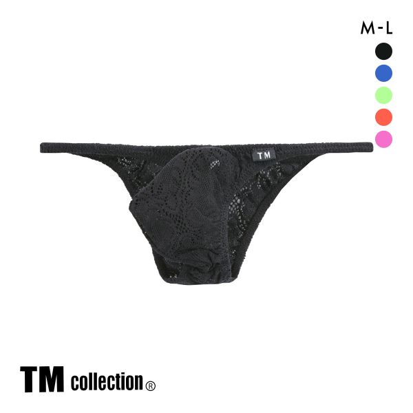 ティーエム コレクション Soft woolly lace もっこりシャープ ハーフバック ML メンズ 前とじ ビキニ 日本製 TM collection