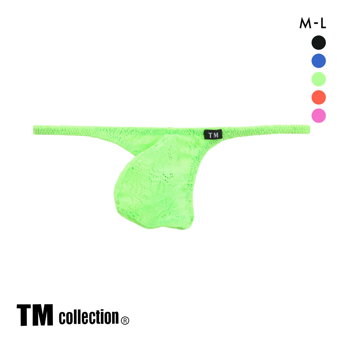ティーエム コレクション Soft woolly lace もっこりシャープ Tバック TB M メンズ ビキニ Gスト TM collection(GR-グリーン-M)