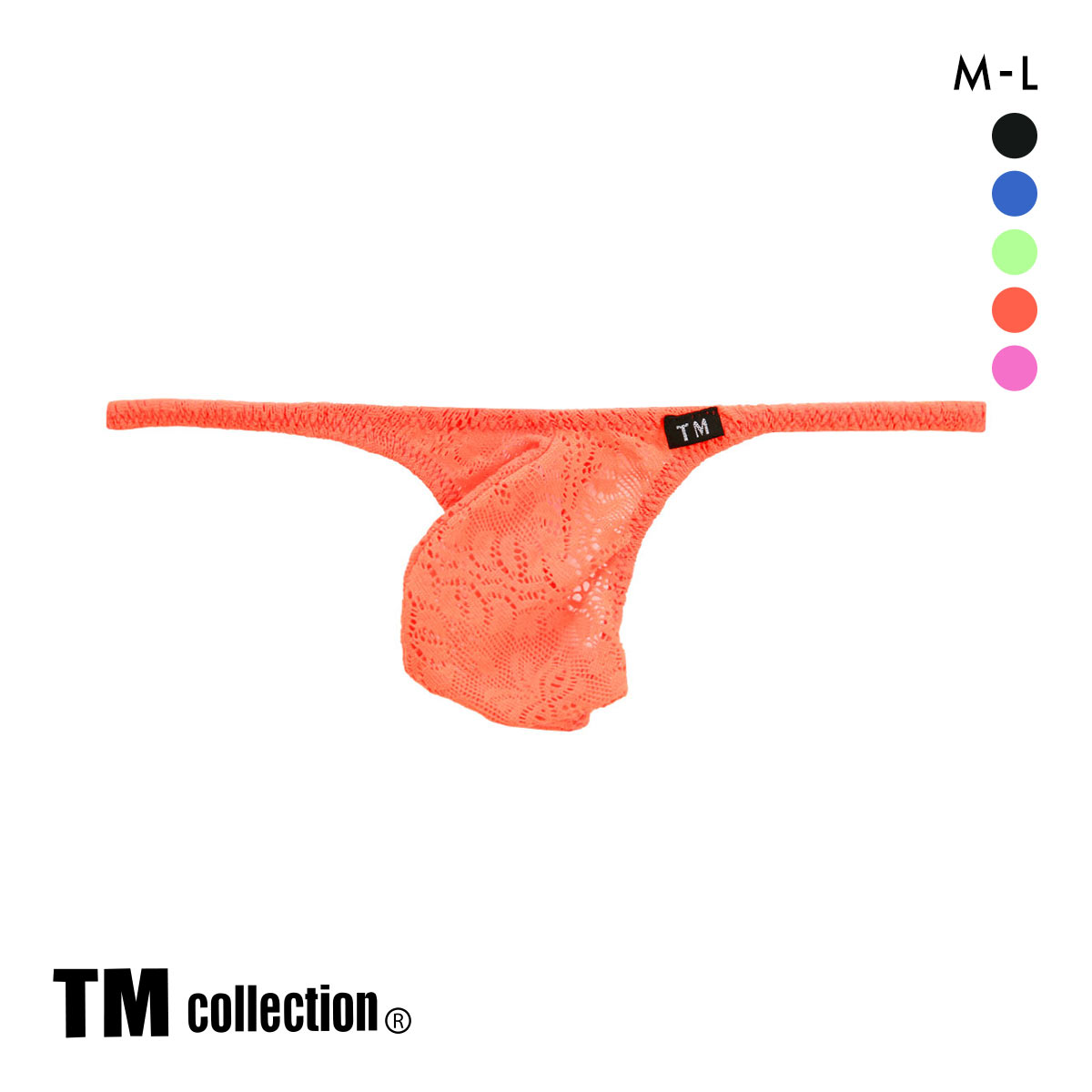 ティーエム コレクション Soft woolly lace もっこりシャープ Tバック TB M メンズ ビキニ Gスト TM collection(RE-レッド-M)