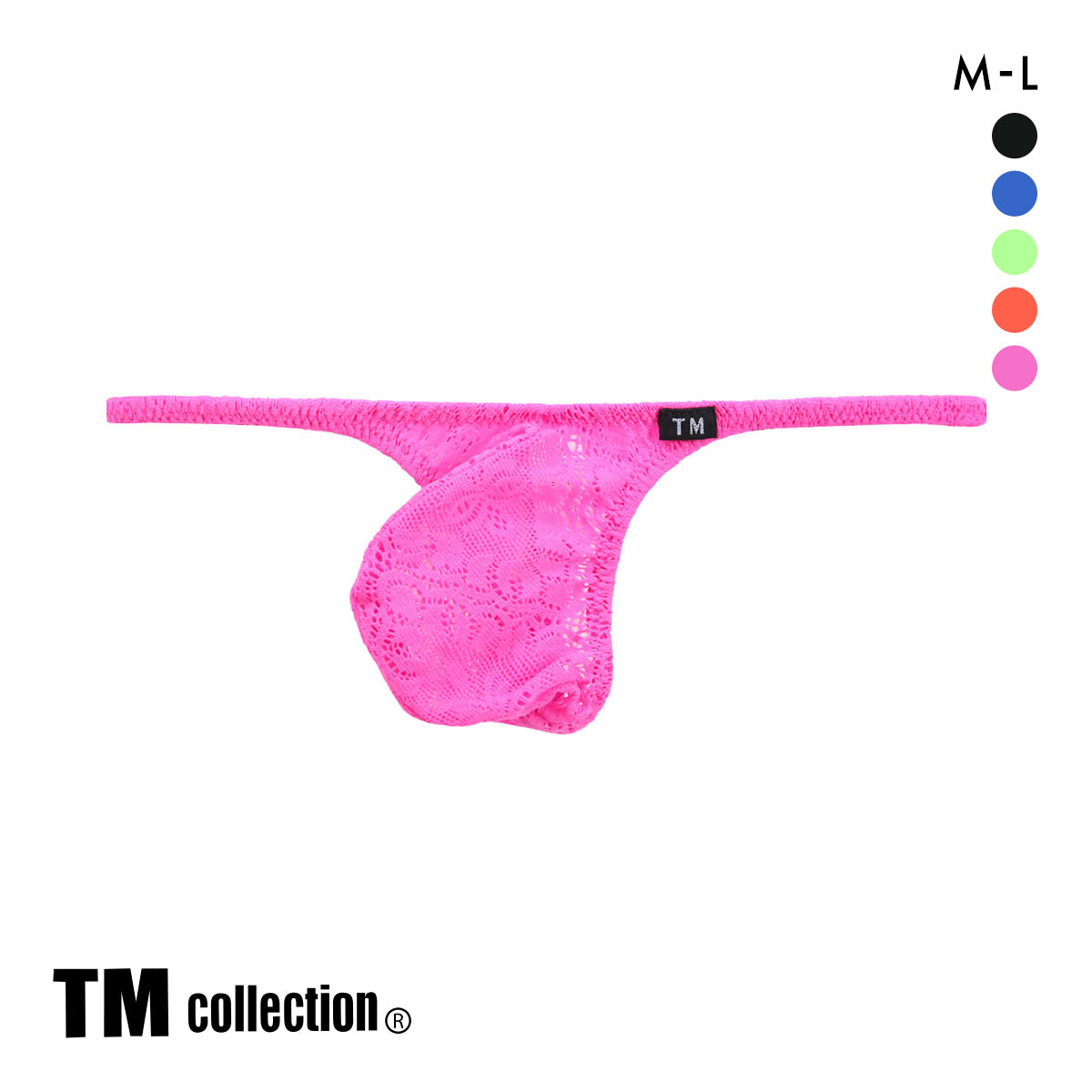 ティーエム コレクション Soft woolly lace もっこりシャープ Tバック TB M メンズ ビキニ Gスト TM collection(PI-ピンク-M)
