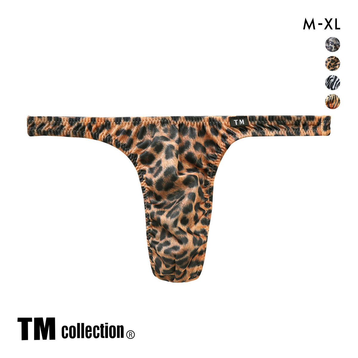 ティーエム コレクション YKS Variety of patterns ハイレグシャープ Tバック M L XL メンズ ビキニ セクシー TM collection(LEO-ヒョウ-M)