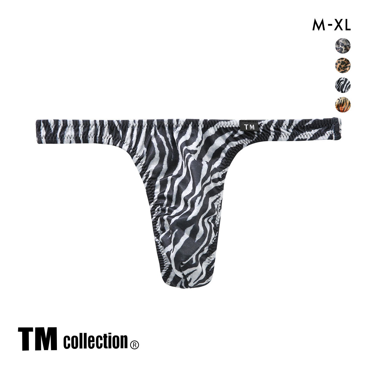 ティーエム コレクション YKS Variety of patterns ハイレグシャープ Tバック M L XL メンズ ビキニ セクシー TM collection(ZB-ゼブラ-M)