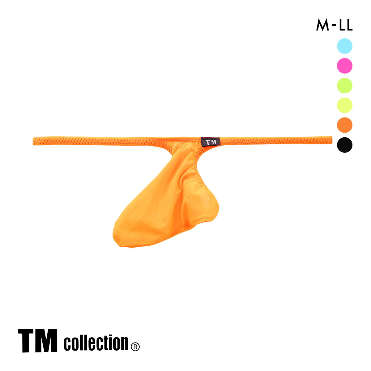 ティーエム コレクション Clearskin JUST IMPACT 2 Tバック M L LL 透け メンズ ビキニ ブリーフ セクシー 前閉じ TM collection(OR-オレンジ-M)