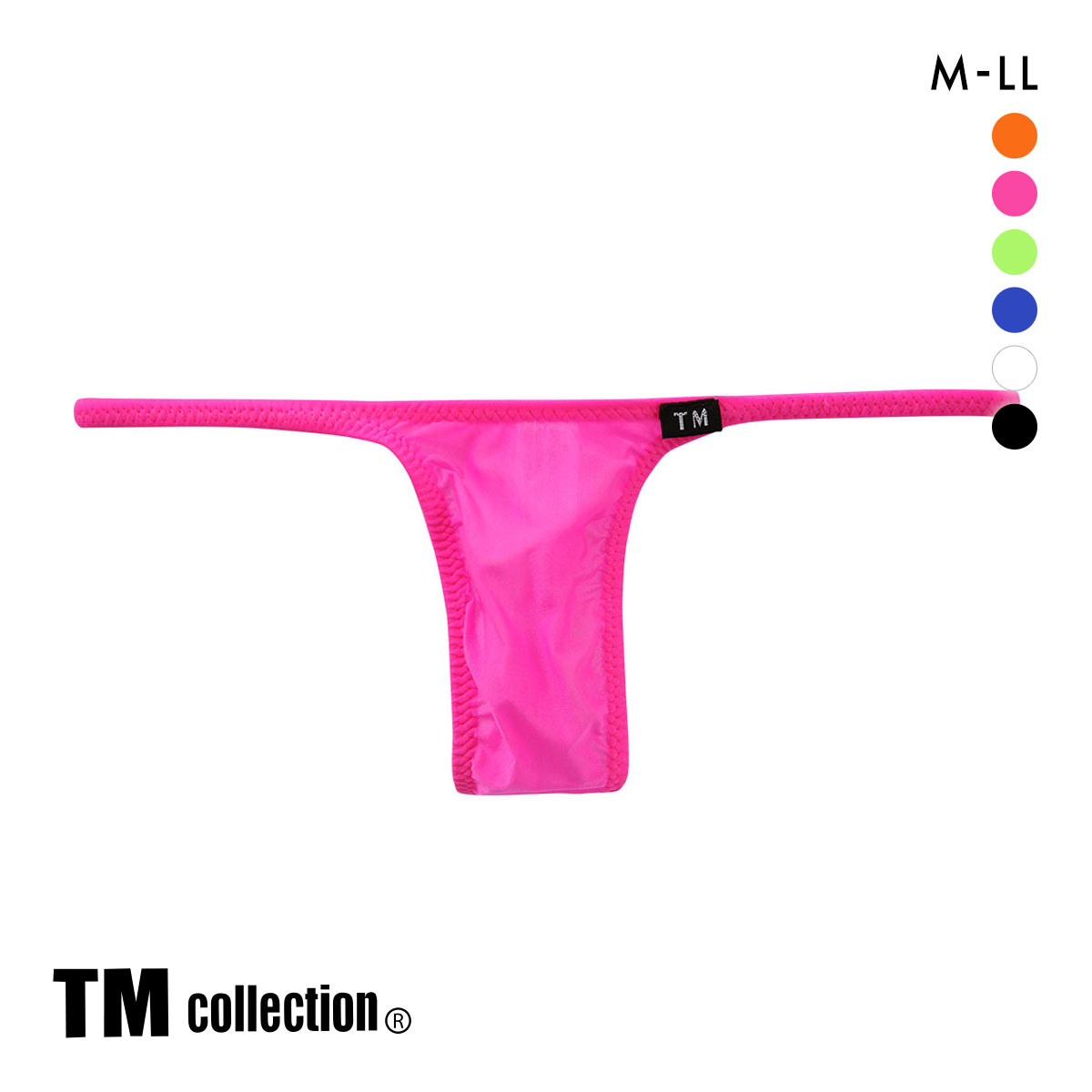 ティーエム コレクション Clearskin ハギナシシャープ Tバック M L LL 透け メンズ ビキニ ブリーフ セクシー 前閉じ TM collection(PI-ピンク-M)